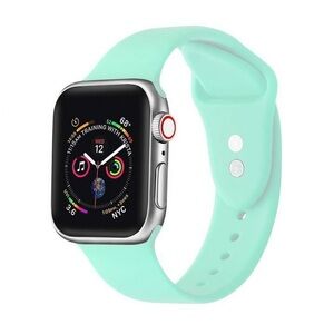 Posh Tech Mint Silicone Band with Pins for Apple Watch Series 1-7 Size 42mm-49mm
